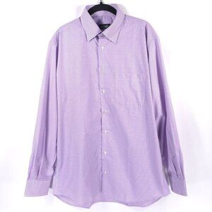 St. Croix‎ ITALY🇮🇹MADE Long Sleeve Gingham Button Up Shirt 100% Cotton LARGE